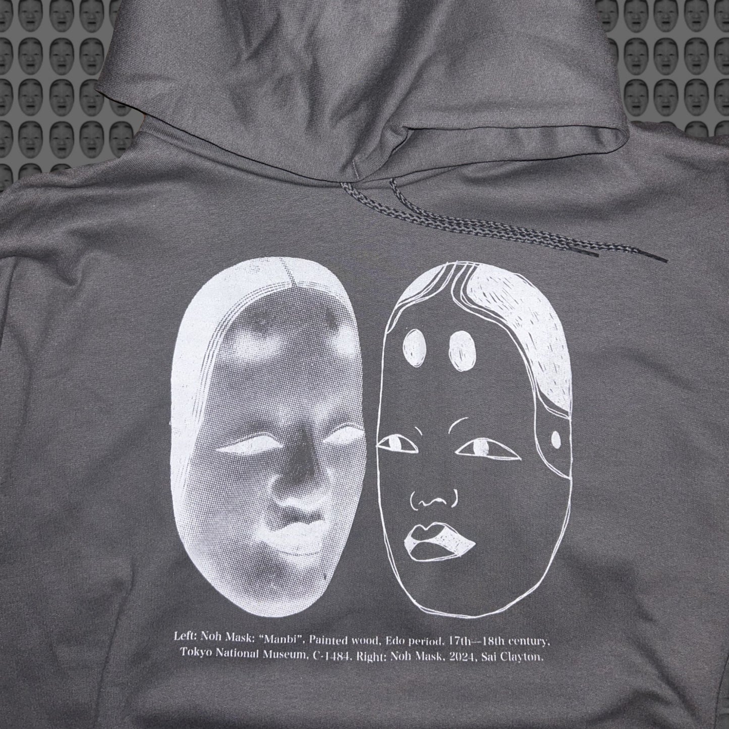 Series 02 - Grey / White print / Hoodie