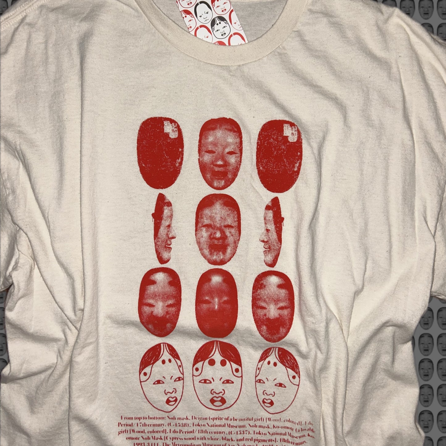 Series 01 - Natural / Red print / Short-sleeve